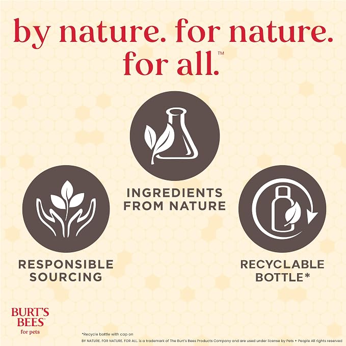 Burt's Bees Manuka Honey Oatmeal Dog Conditioner, Coconut Oil, 10 Fl Oz | Colloidal oatmeal, 95 percent natural origin, free of sulfates, parabens, and phthalates, leaves coat soft and shiny