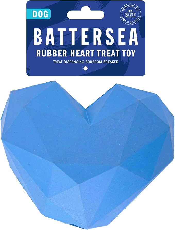 Rosewood Battersea Rubber Heart, Treat Dispensing Dog Toy, 15cm x 12cm