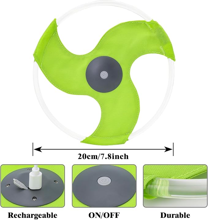 LED Dog Flying Disc, Rechargeable LED Light Dog Flying Disc Flyer Pet Toys, Glow in The Dark Pet Toy with 3 Light Models, High Visibility Lighted Pet Training Throwing Playing for Exercise