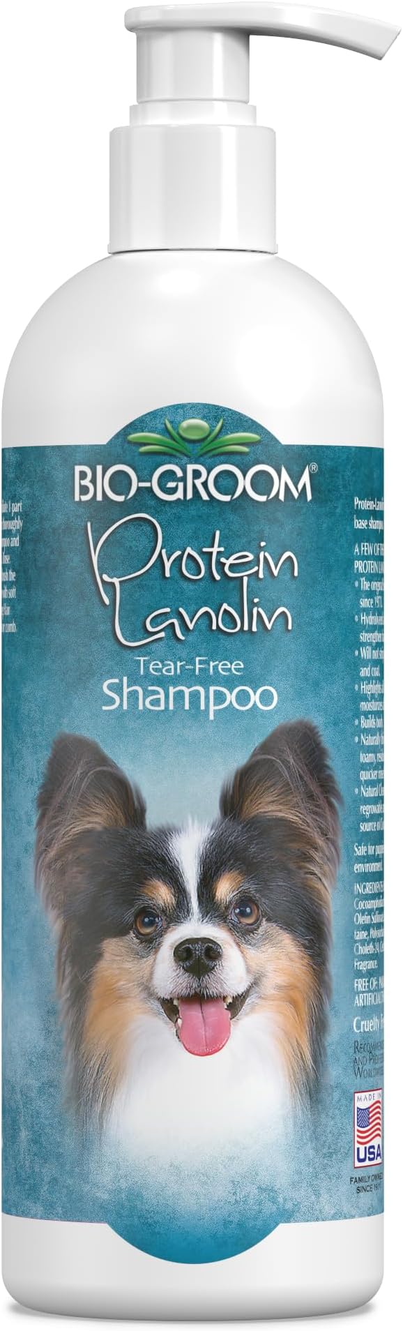 Bio-Groom Protein Lanolin Dog Shampoo, 32 fl oz, 1-Pack | Tear-Free Pet Shampoo, Dog Bathing Supplies, Puppy Wash, Cat & Grooming Supplies, Cruelty-Free, Made in USA