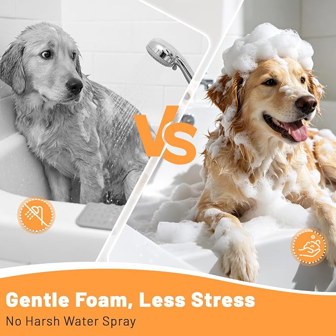 650ml Electric Dog Foam Sprayer for Small and Medium Pets | 650ml large capacity,electric foaming,rich dense foam,shampoo dispenser,for small and medium dogs and cats,easy pet bathing