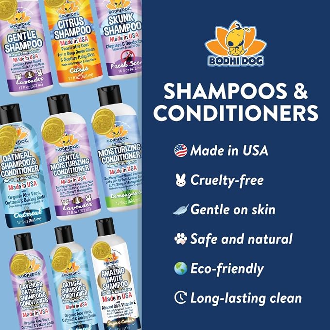Bodhi Dog Skunk Shampoo | Skunk Smell Odor Remover Cleans & Deodorizes Using Essential Oils for Dogs & Cats | Made in USA | 16oz (473ml) (Pack of 2)