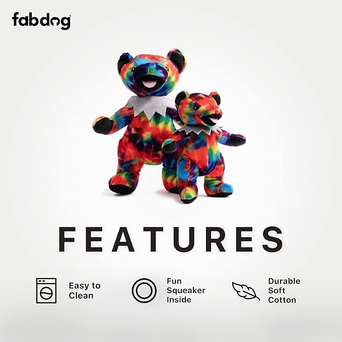 fabdog Grateful Dead Tie Dye Dancing Bear Large