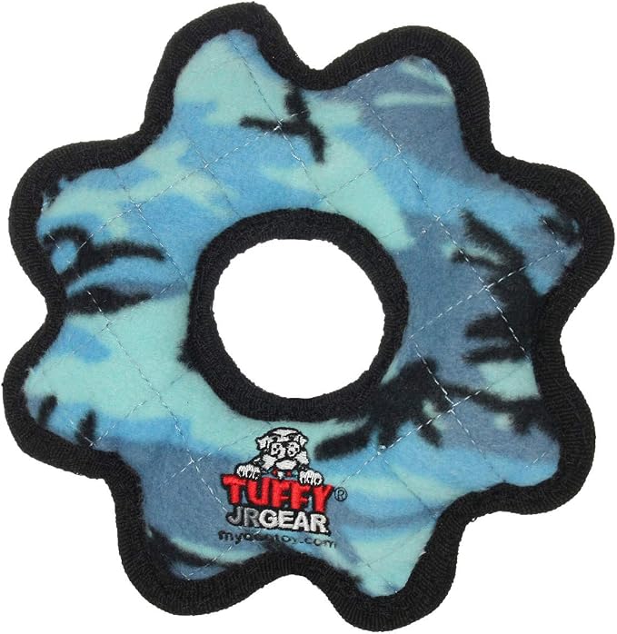 TUFFY® : Gear Ring Dog Toy: Ultra Durable Plush Toy with Multiple Layers & Reinforced Seams, Washable and Floats, Original Construction