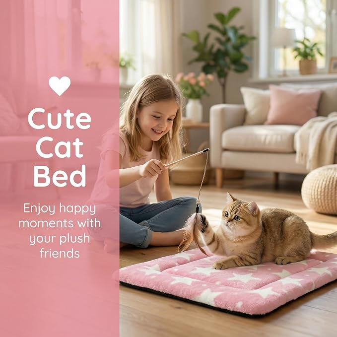 Cat & Dog Bed Mat - Reversible Dog Crate Bed Mats, Soft & Breathable Kennel Pad, Durable Crate Bed for Extra Small Dogs & Cats