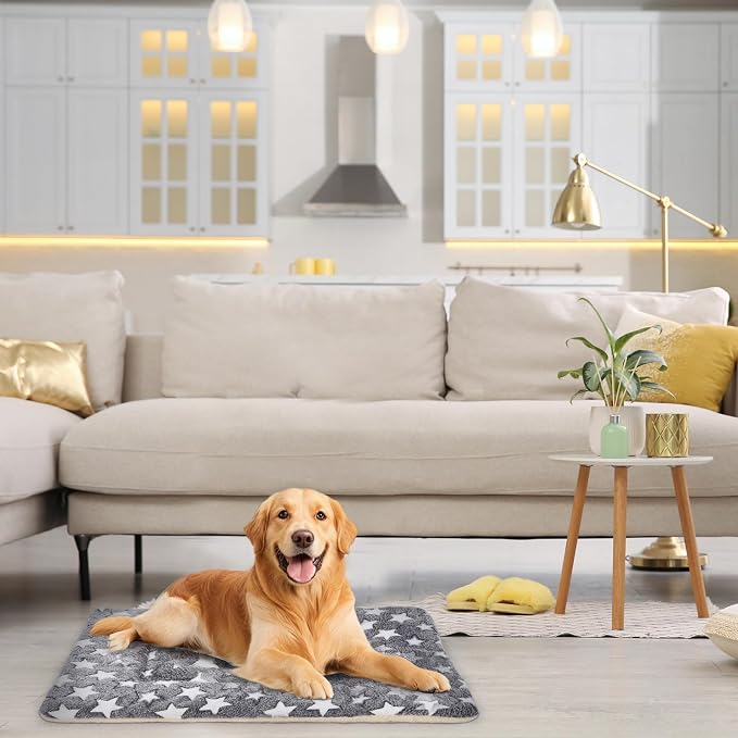 Dog Bed Pet mat Dog Box mat Machine Washable Grey (39x28x1.5in)
