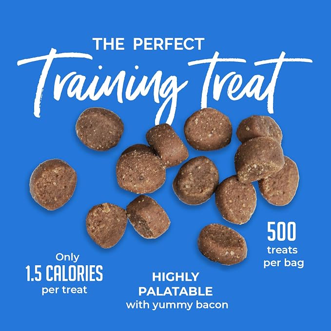 Buddy Biscuits Trainers Training Bites Soft & Chewy Dog Treats, Bacon, 10 oz. Pouch (Pack of 2)