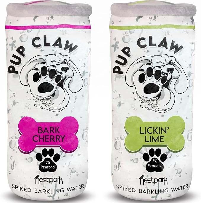 Nestpark Pup Claw Dog Toys - Funny Cute Plush Dog Toys with Squeaker and Crinkle - Parody Dog Toy (2 Pack) (Original Pack)