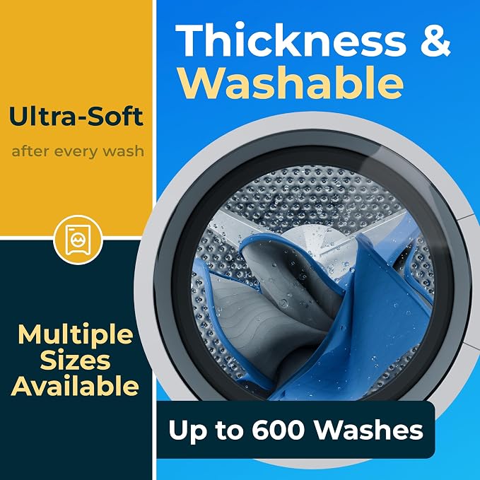 Washable Underpads - Large Bed Pads for use as Incontinence Bed Pads, Reusable Pet Pads, Great for Dogs, Cats, Bunny, Seniors Bed Pad (Pack of 2 - 34x36)