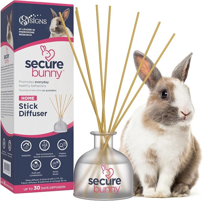 SIGNS SecureBunny Pheromone Home Stick Diffuser 30-Day Starter Kit, Passive Diffuser Naturally Supports Calm and Well-Being Helping Relieve Any Feeling of Anxiety or Stress