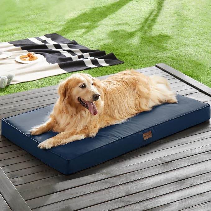 BFPETHOME Outdoor Waterproof Dog Bed for Large Dogs, Washable Cover, 36" | Outdoor & Indoor Use, Waterproof, For Medium, Large, Extra Large Dogs, Orthopedic, Egg Crate Foam, Up to 60 lbs