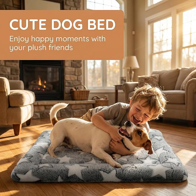 Dog Bed Mat - Reversible Dog Crate Bed Mats, Soft & Breathable Kennel Pad, Durable Crate Bed for Small Medium Large Dogs & Cats