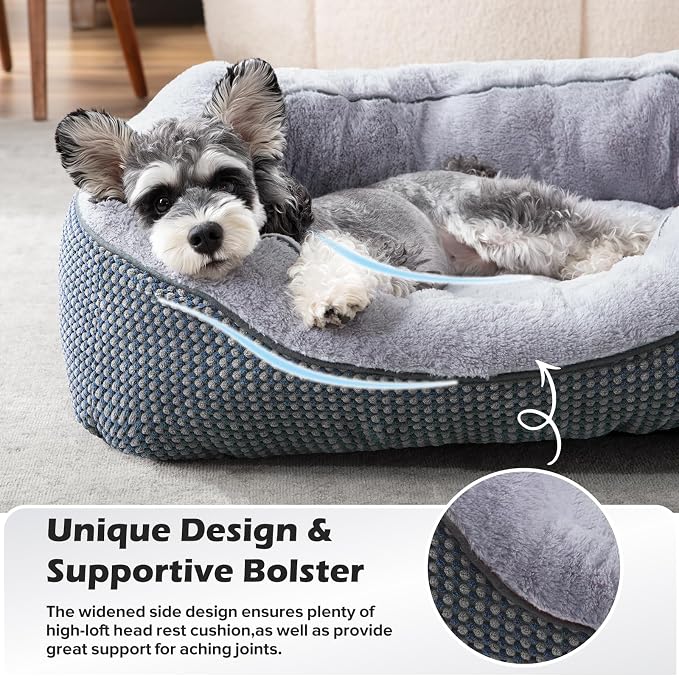 INVENHO XL Dog Beds Large Sized Dog, Washable Orthopedic Warming Soft Sleeping Durable with Anti-Slip Bottom