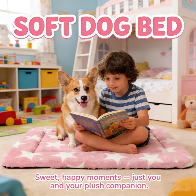 Dog Bed Mat - Reversible Dog Crate Bed Mats, Soft & Breathable Kennel Pad, Durable Crate Bed for Small Medium Large Dogs & Cats