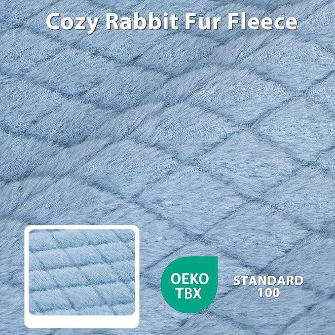 JOEJOY Orthopedic Dog Bed for Small Dogs, Washable Dog Crate Bed Small Sized with Removable Cover, Egg Memory Foam Pet Beds, Blue, 23"x17"