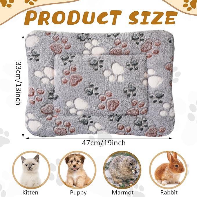 4 Pack Soft Pet Bed Mat Small Dog Crate Fleece | Tuanse Soft Pet Beds Mat Small Dog Crate Fleece,13 X 19 Inches,Light Gray