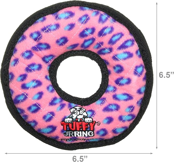 TUFFY® : 2 Pack Ring Dog Toy: Ultra Durable Plush Toy with Multiple Layers & Reinforced Seams, Washable and Floats, Original Construction