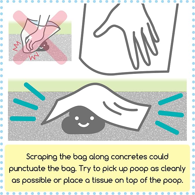 BOS Amazing Odor Sealing Dog Poop Bags - Durable and Unscented [Size: XS, Color: Light Blue] (200 Count, Pack of 2) (400Bags)