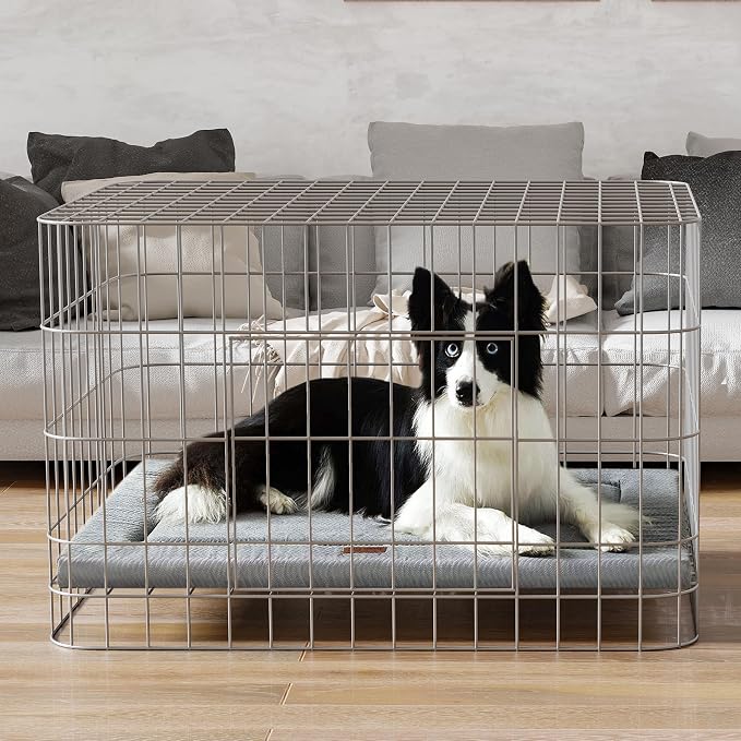 Dog Bed for Crate, Small Dog Crate Beds, Washable Pet Bed Mat Kennel Pad | 30" Medium Pet Beds Mat W/ Soft Wavy Plush Comfortable Anti-Slip Sleeping Mattress for Dogs & Cats