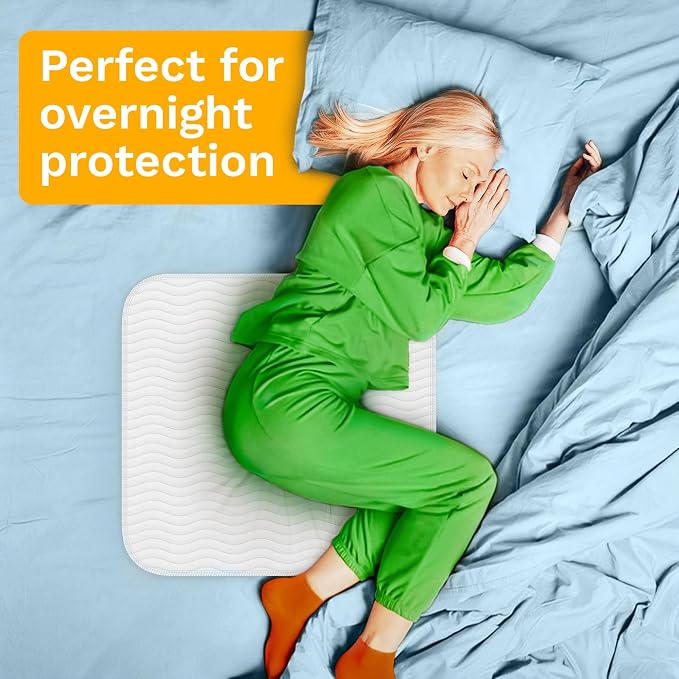 Washable Underpads - Large Bed Pads for use as Incontinence Bed Pads, Reusable Pet Pads, Great for Dogs, Cats, Bunny, Seniors Bed Pad (Pack of 2 - 34x36)