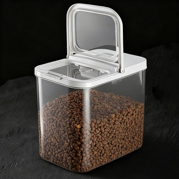 LivLab Mker Pet Food Storage Containers With Lids & Scooper | Dog Food Storage Container,12L/12KG/10-15LBS,BPA Free Airtight Storage Containers Store Dry Food For Kitchen Pantry