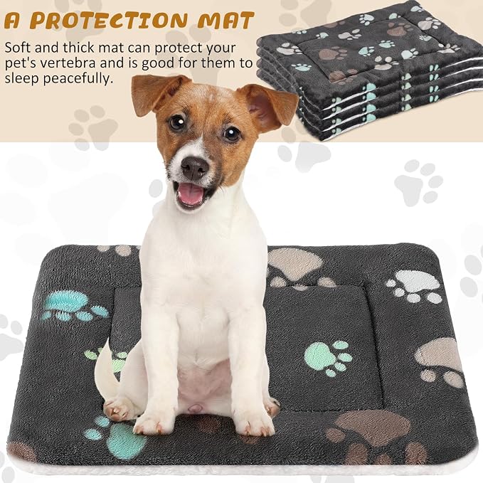 4 Pack Soft Pet Bed Mat Small Dog Crate Fleece | Tuanse Soft Pet Beds Mat Small Dog Crate Fleece,23 X 18 Inches,Black