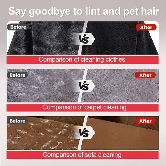 Pet Hair Removal Glove, Electrostatic Grooming Mitt for Dogs & Cats | Electrostatic pet hair remover tool with 5-finger design. Washable reusable for cats, dogs, sofas and furniture.