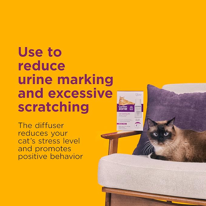 Comfort Zone Muli Cat Calming 3 Room Value Kit, 3 Diffusers & 6 Refills | Reduce cat stress & multicat aggression & urine marking & scratching, drug & fragrance free, expert recommended, 24/7 calming