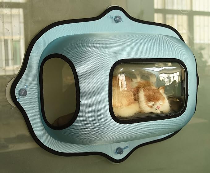 Pet Life ® 'Purr-View' See-Through Window Suction Cup Glass Gripping Kitty Lounger or Cat Bed Hammock