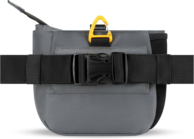 Backcountry Day Bag | Dog Training Treat Pouch | Eco-Friendly Recycled Fabric Fanny Pack with Zipper Closure, Built-in Poop Bag Dispenser & Adjustable Waist Belt (Castle Rock)