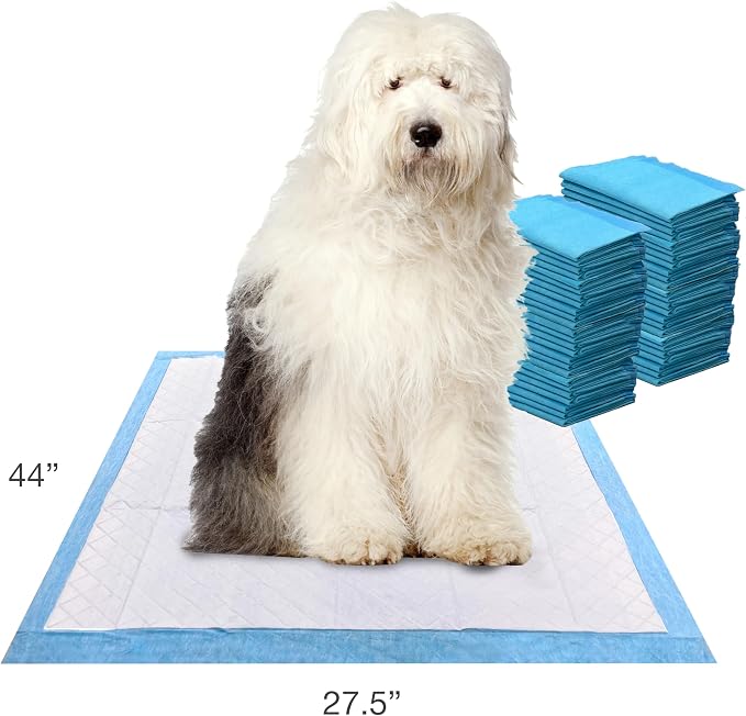 Four Paws Wee-Wee Superior Performance Pee Pads for Dogs with Runoff Barrier Edge Guard Protection, Puppy & Dog Potty Training Pads, Housebreaking Pet Supplies, 27.5" x 44" (50 Count)