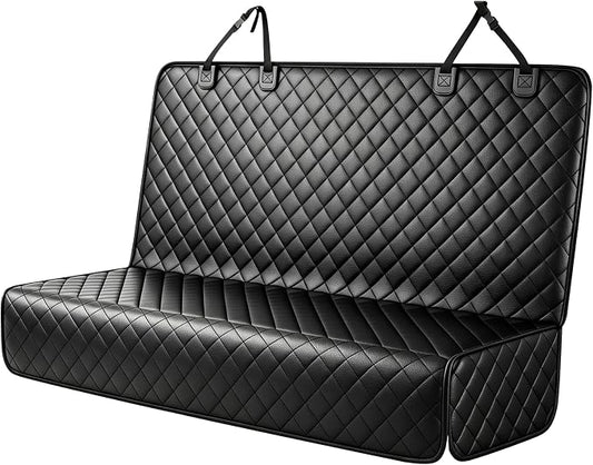 PETICON Waterproof Scratchproof Pet Bench Seat Covers for Cars, SUVs, Nonslip Durable Back Seat Cover for Dogs, Washable Backseat Protection