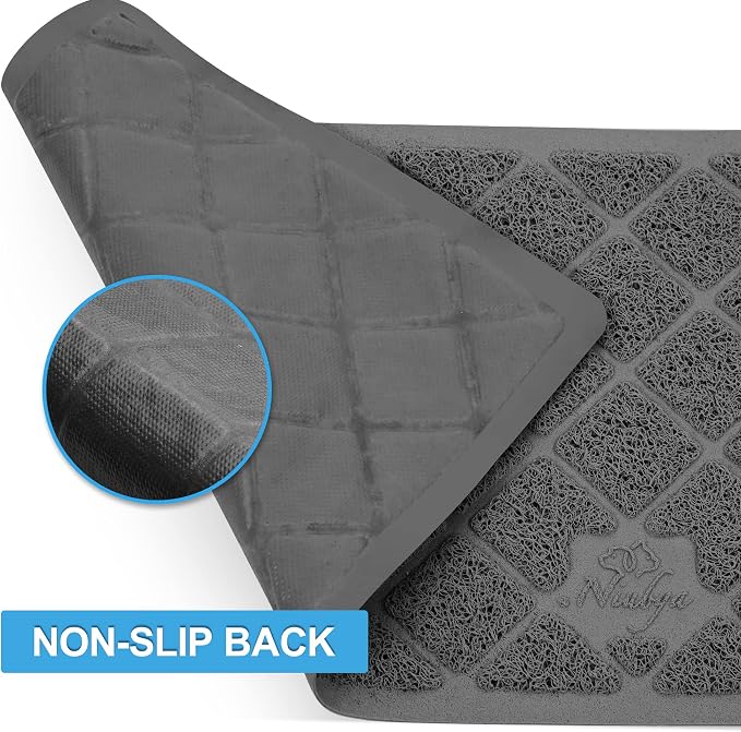 Niubya Premium Cat Litter Mat, 23" Long x 14" Wide, Non-Slip and Waterproof Design, Soft on Paws, Easy to Clean
