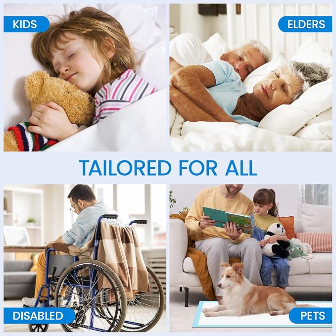 30” x 36” Disposable Underpads, Bed Pads Disposable Adult | 6 Layers Super Absorbent Leakproof Bed Pads Chucks Pads Quick-Drying Incontinence Pads, Dog Pee Pads Extra Large - 50 Count