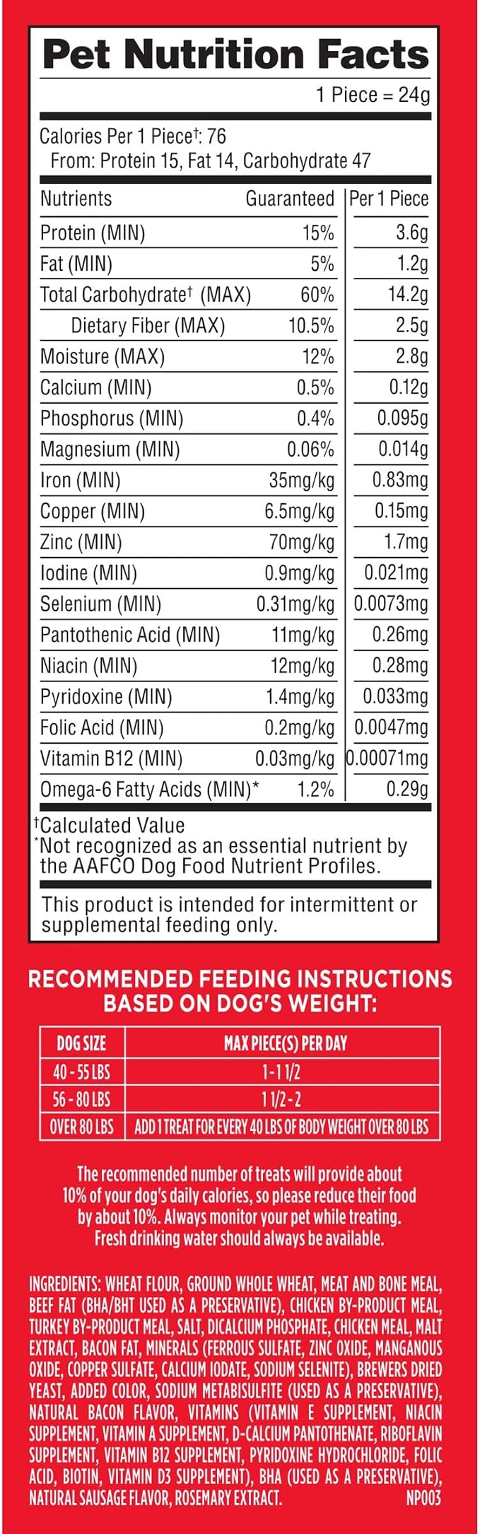 Milk-Bone Flavor Snacks, Large Dog Treats, 24 Oz. | 5 flavors per box (beef, chicken, turkey, bacon & sausage flavors with other natural flavors), made with 15% protein