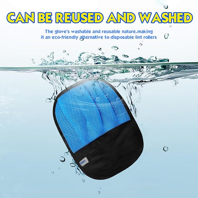 2 Pcs Pet Hair Removal Gloves for Cat Dog Electrostatic Magic Brush & Comb | Upgrade thickened five-finger design, hair remover comb for carpet clothing laundry sofa, magic lint remover for grooming