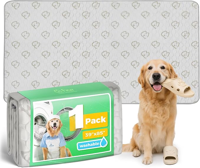 FXW Washable Pee Pads for Dogs, Super Absorbent, 39" x 85", 1 Pack | Machine washable, Non-slip backing, Fits 24"H 8-Panel FXW Rollick/Homeplus Playpens