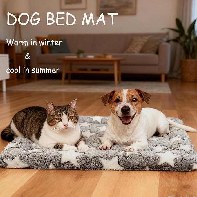 Dog Bed Mat - Reversible Dog Crate Bed Mats, Soft & Breathable Kennel Pad, Durable Crate Bed for Small Medium Large Dogs & Cats