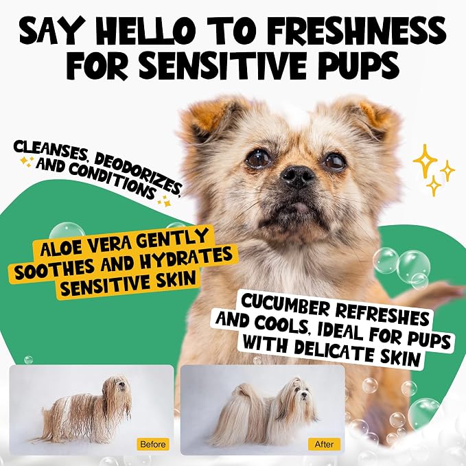Anti Itch Dog Shampoo & Conditioner, Zesty Zoomies | Probiotic Hypoallergenic Formula - Zesty Zoomies Scent - Itchy Skin Relief for Smelly Dogs - 3-in-1 Moisturizing Wash