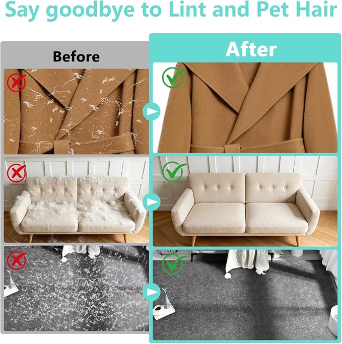 New Upgrade Pet Hair Removal Glove for Dogs & Cats, Electrostatic Reusable Magic Brush Removal Glove, Washable Pet Hair Remover Tool for Clothing, Sofa, Rug, Auto Interior