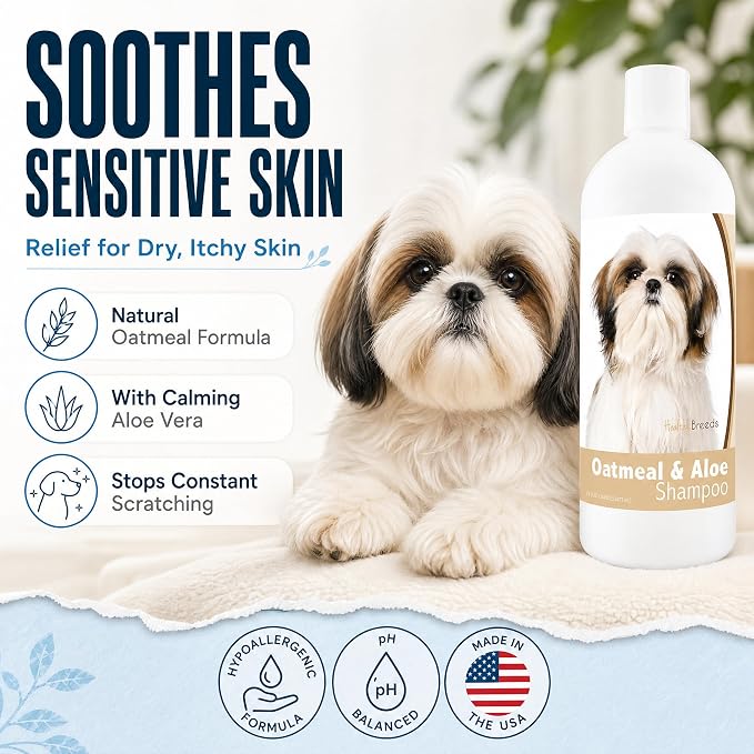 Healthy Breeds Shih Tzu Oatmeal Shampoo with Aloe 16 oz