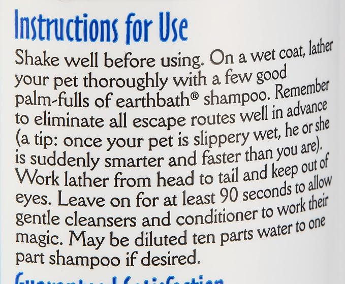earthbath Hypoallergenic Dog Shampoo, Made in USA, 16 Oz (1 Pack) | Fragrance Free Dog Shampoo for Allergies and Itching