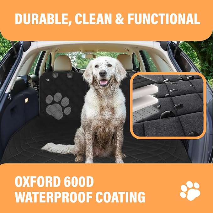 Active Pets Cotton SUV Cargo Liner for Dogs, Durable Non Slip Vehicle Seat Cover, Protects Against Dirt & Fur, Pet Cargo Liner for SUV & Trucks, Large Size Trunk Cover for Dogs Universal Fit - Blue