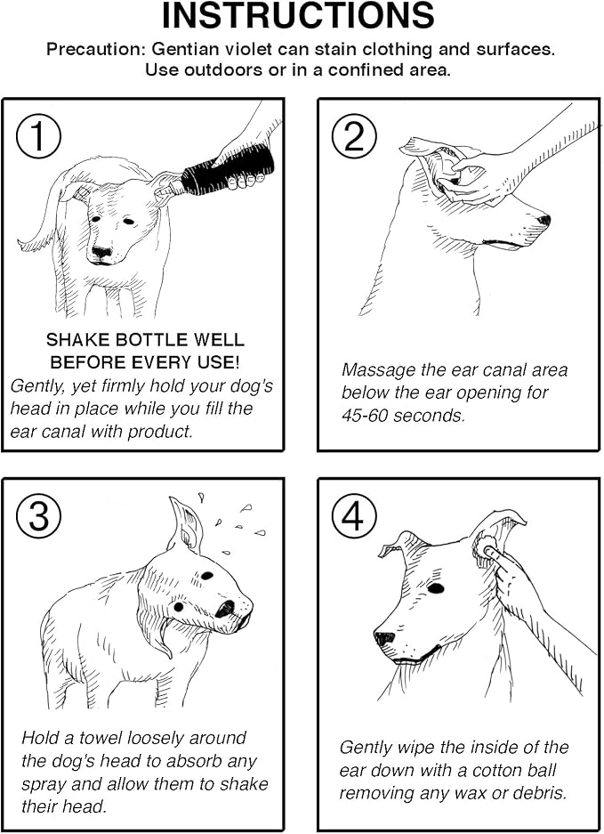 Doctor BEASLEY'S Advanced Ear Bomb is a Powerful 1 Step Cleaning Solution Treatment for Dog Ear Infections; Cleaner Replaces Drops, Vet Visits, Medication, Antibiotics for Yeast and Fungus, 8 Ounce