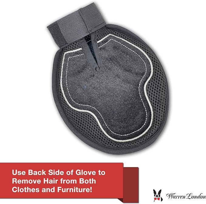 Warren London 2-in-1 Pet Grooming Glove for Dogs & Cats, Reversible Brush