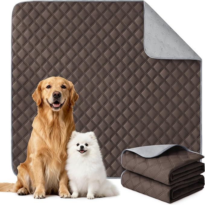Eterish Reusable Washable Pee Pads for Dogs Large/Extra Large 36'' x 41'' 2 Pack, Absorbent Pet Puppy Dog Training Pads Non-Slip, Waterproof Whelping Potty Pads for Dogs Leak-Proof