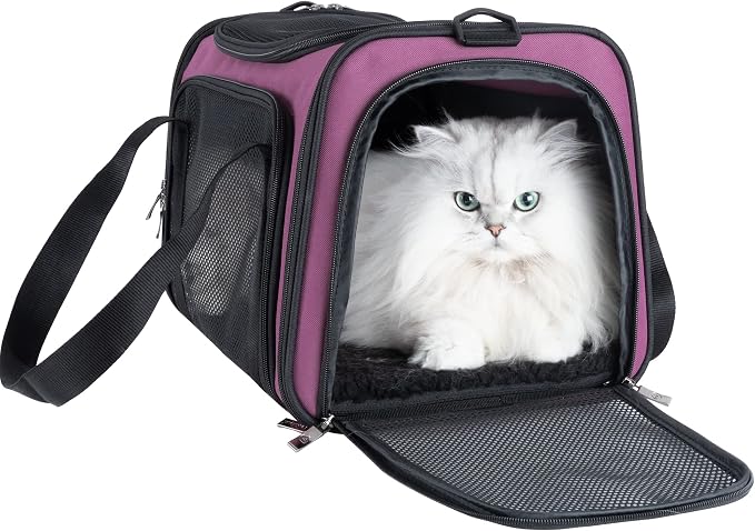 Easy Load Pet Carrier for Medium Cats and Small Dogs