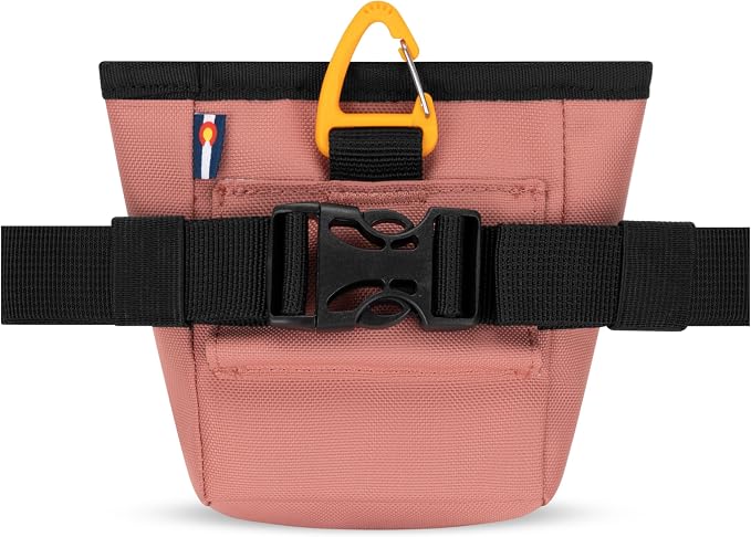 Goodie Treat Bag, Dog Treat Training Pouch | Magnetic Closure | 3 Ways to Wear | Hands-Free Waist Belt | Water-Resistant Recycled Vegan Fabric (Desert)