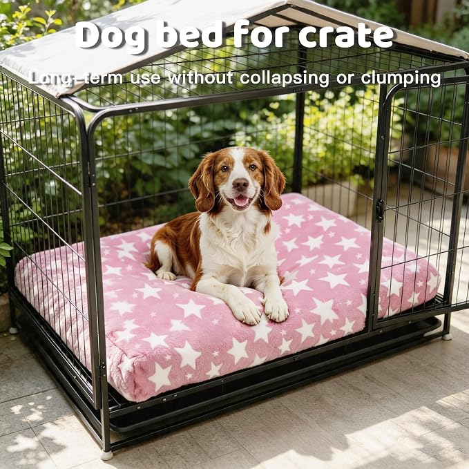 Orthopedic Dog Bed for Large Dogs with Removable Washable Cover | Orthopedic foam support, egg-crate design for joint pain relief, breathable cover, non-slip bottom, crate-friendly travel bed