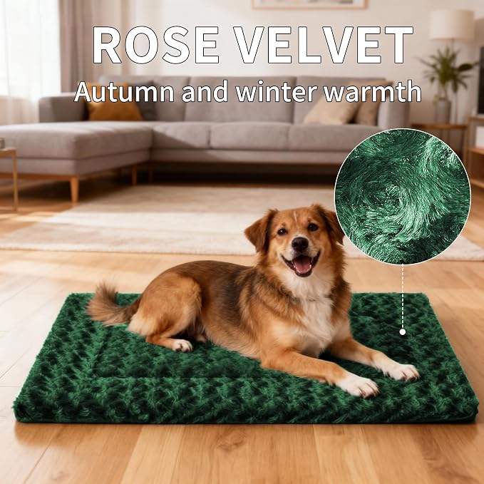 Dog Bed Mat - Comfortable Kennel Pad, Multi-Purpose Crate Bed & Mats for Dogs & Cats – Soft Crate Mat for Dog & Cat
